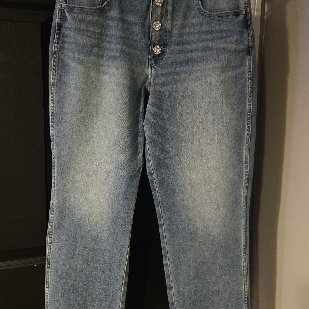 White House Black Market Light Blue Straight Leg Jeans